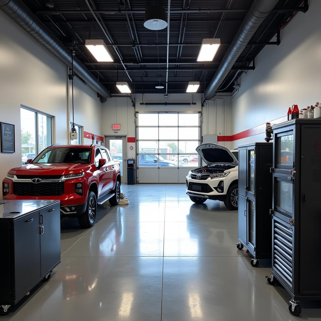 Modern Auto Dealership HVAC Service Center