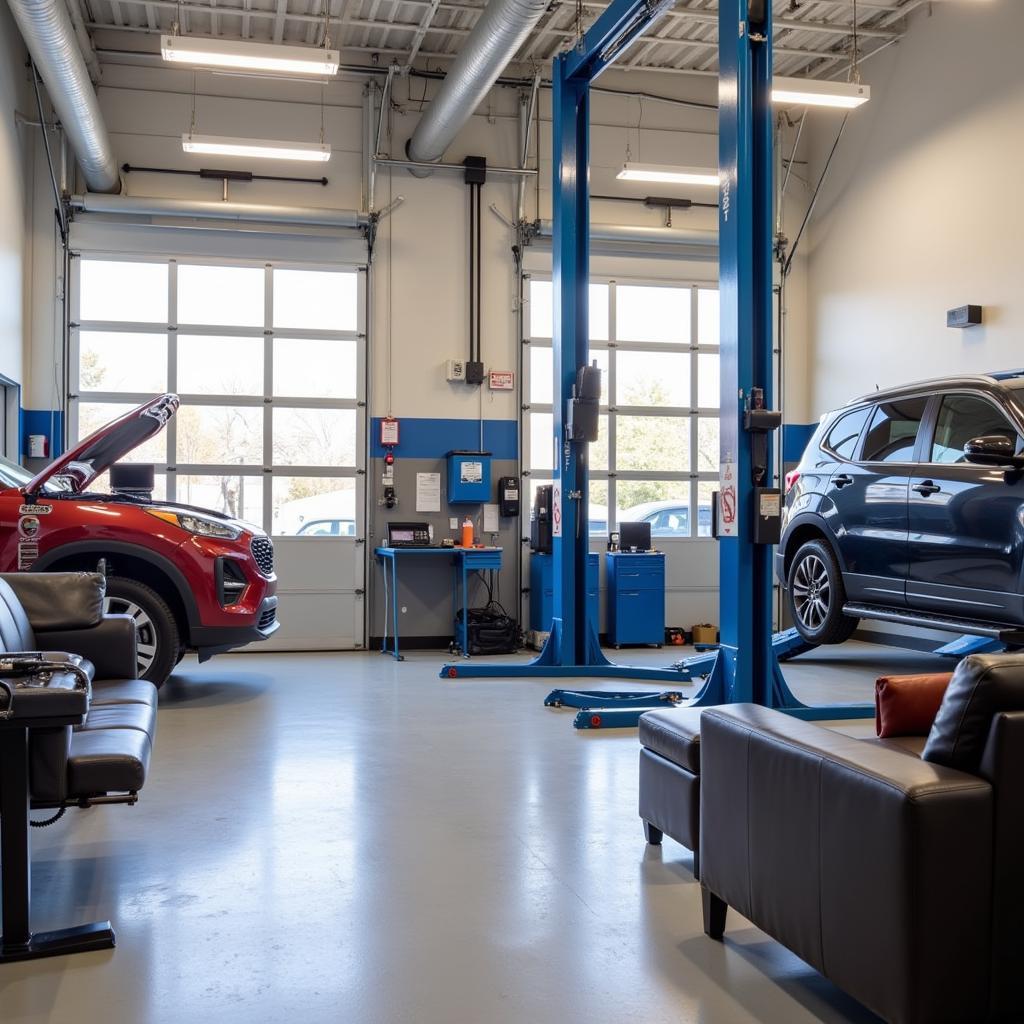 Modern auto repair shop in Suwanee