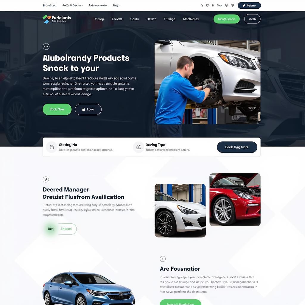 Modern Auto Service Website Design