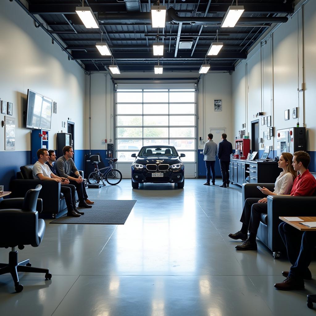 Modern Auto Service Workshop Interior