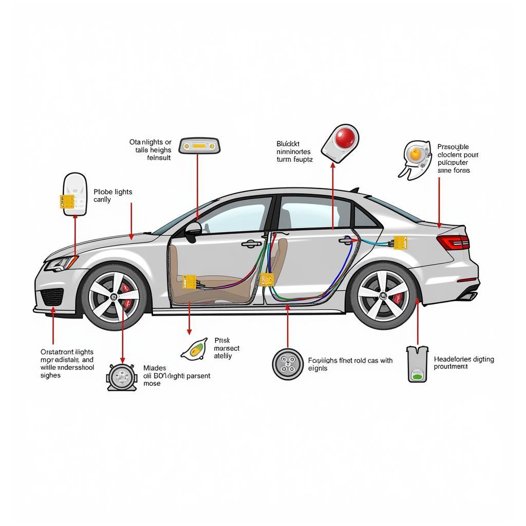 Modern Car Lighting System Diagram