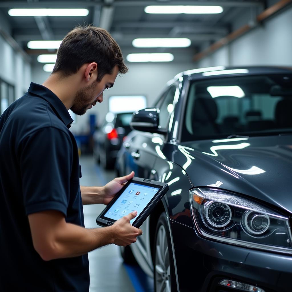 Modern Diagnostic Equipment in a New Concept Auto Service Center