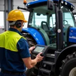 New Holland Technician Servicing a Tractor