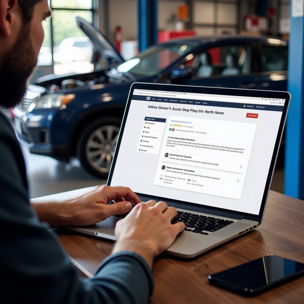 Checking Online Reviews for North Haven Auto Service