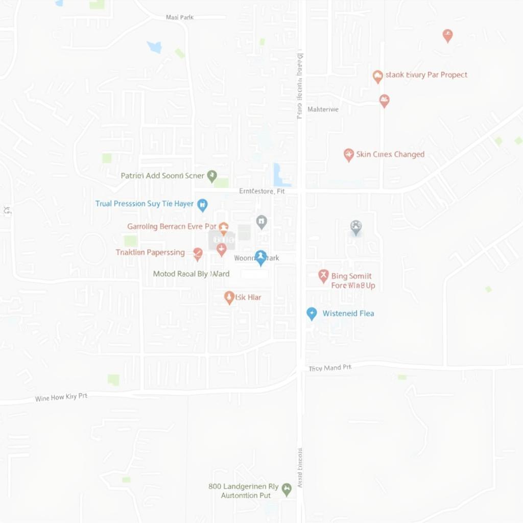 Map of North Park highlighting auto service locations