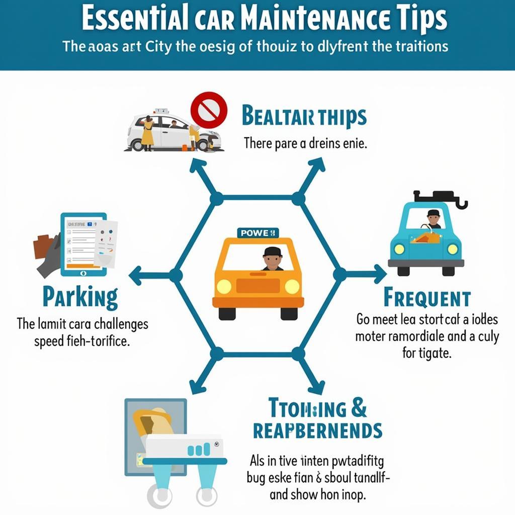 Infographic with car maintenance tips for New York City drivers