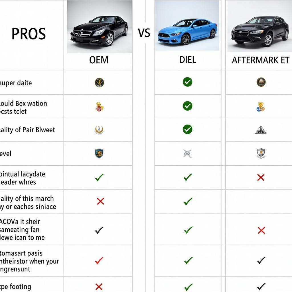 OEM vs. Aftermarket Parts Comparison