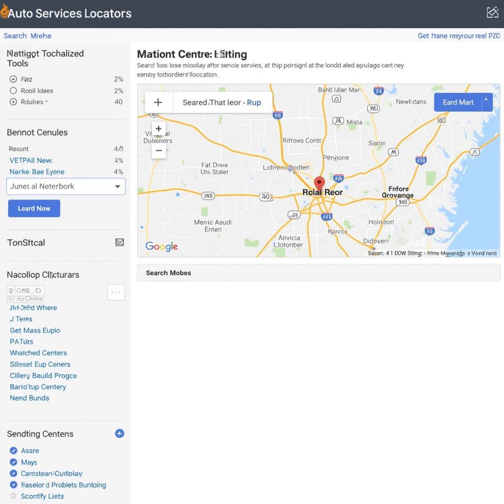 Using an Online National Auto Service Locator