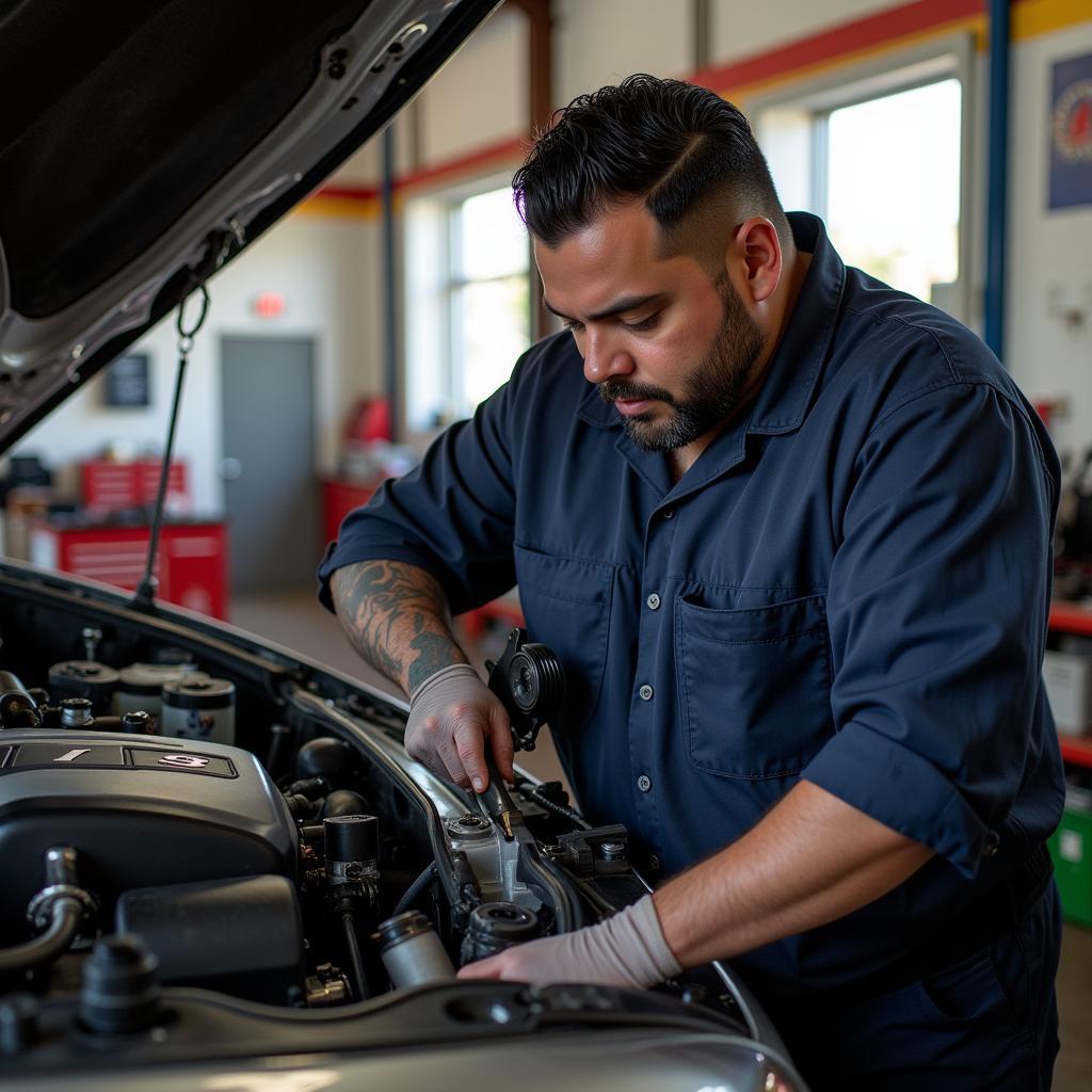 Experienced Mechanic Working at Orozco's Auto Service