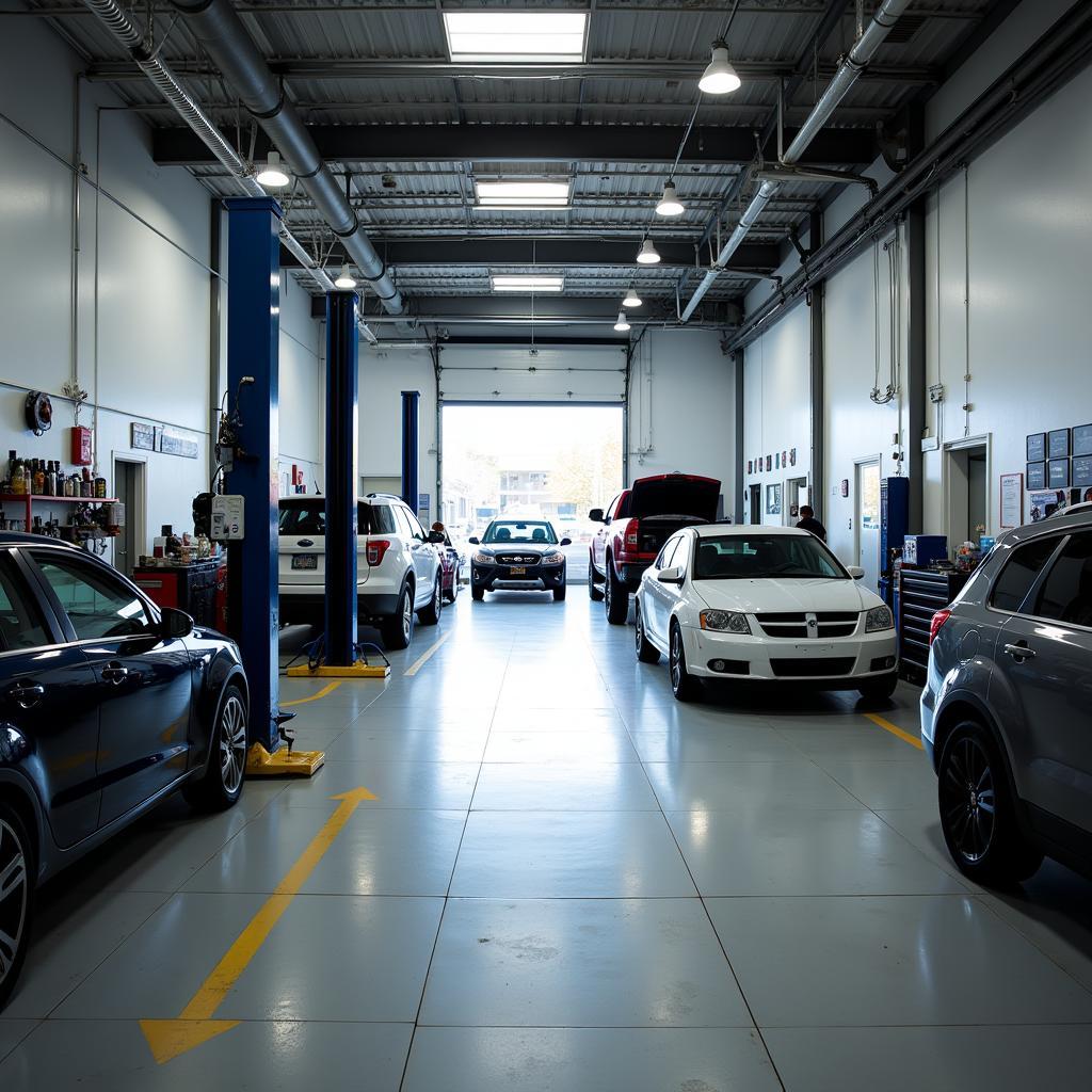 Modern and Clean Auto Service Center Interior in Ottawa