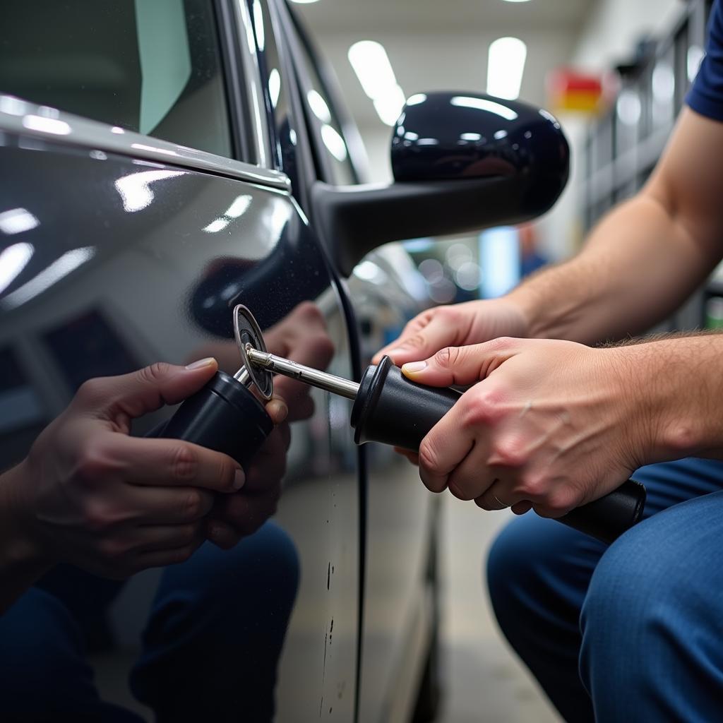 PDR Process on a Car Door in Indian Land