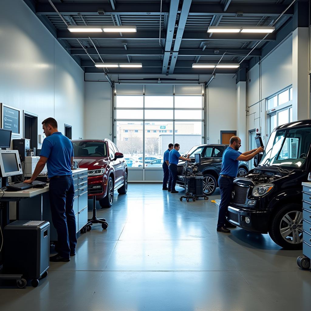 Modern Auto Service Facility with Advanced Equipment