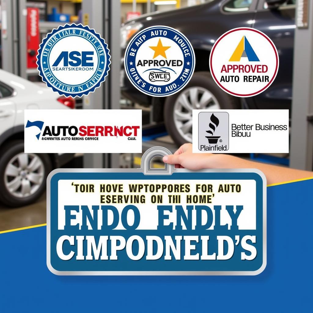 Auto Service Certifications in Plainfield