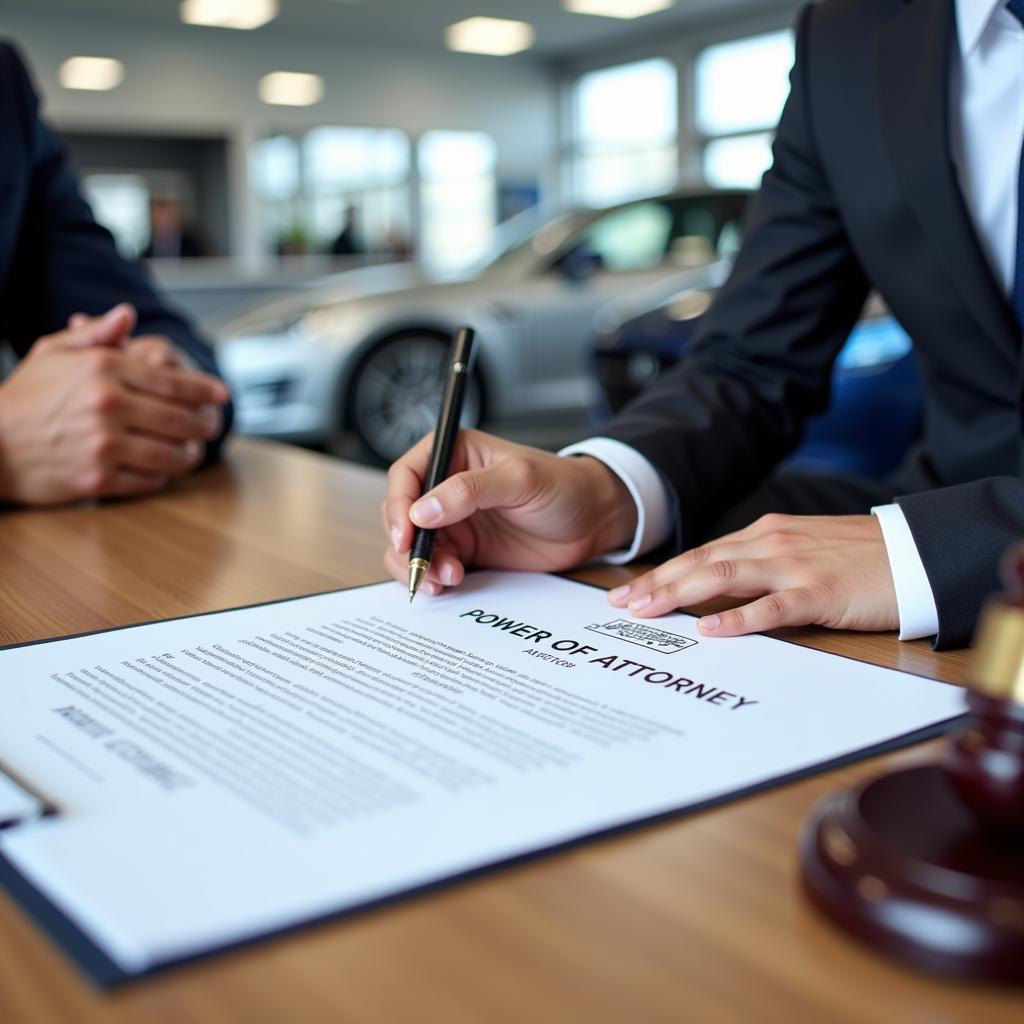 Power of Attorney for Auto Dealer Services