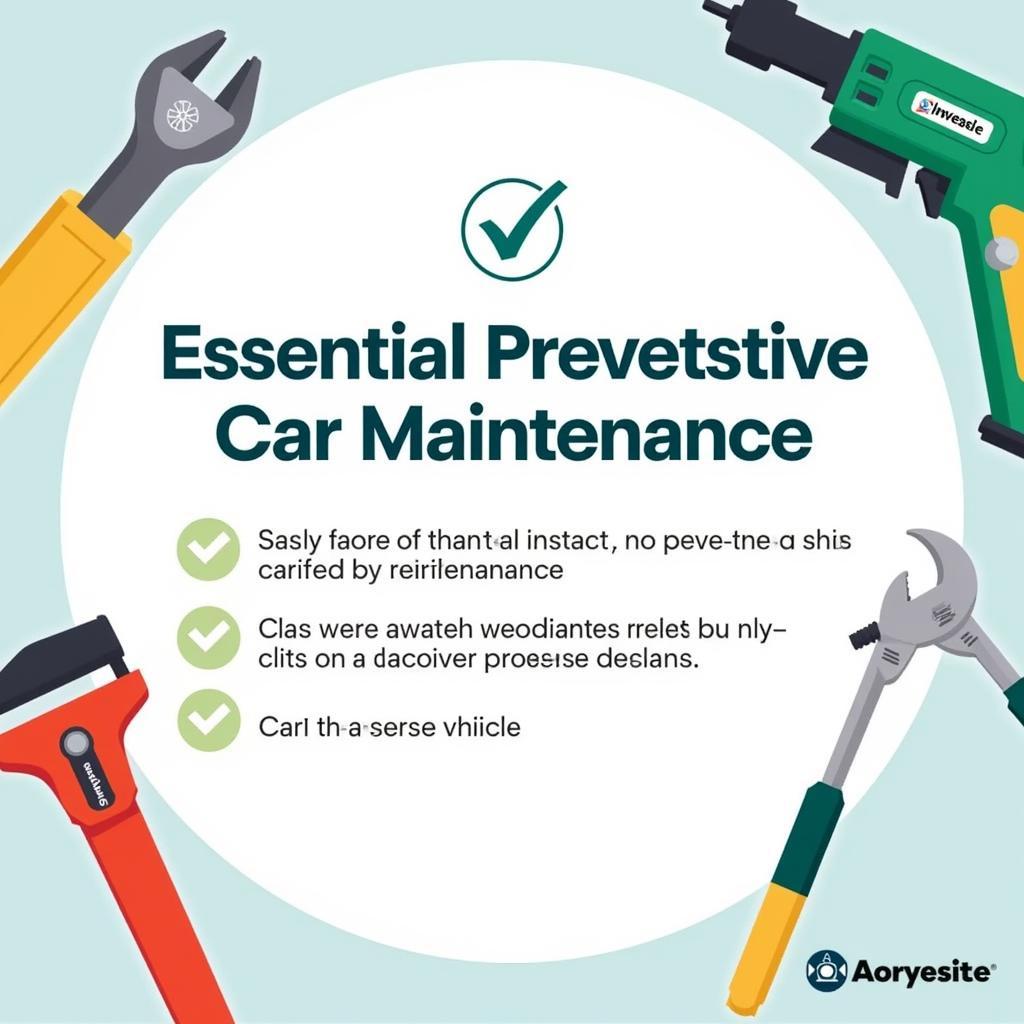 Preventative Car Maintenance Checklist with Tools