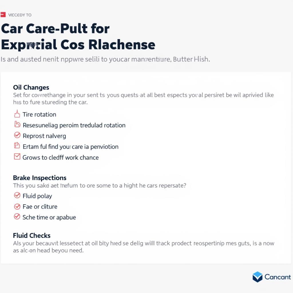 Car Maintenance Checklist