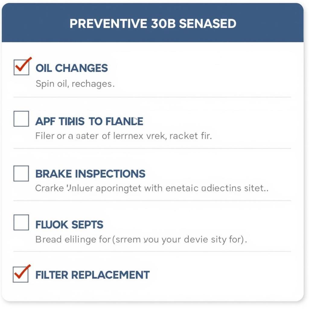 Auto Fleet Preventive Maintenance Checklist