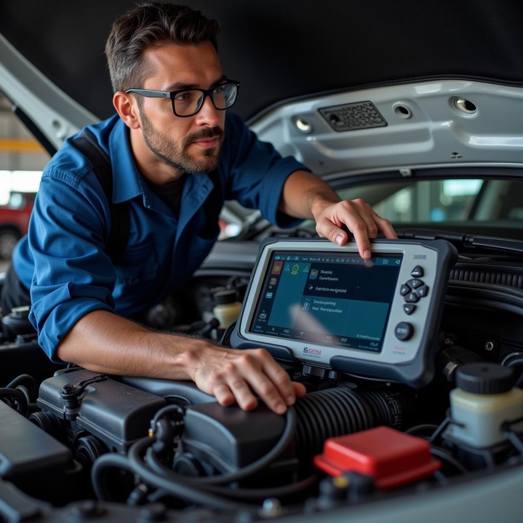 Skilled Technician Performing Quality Auto Service