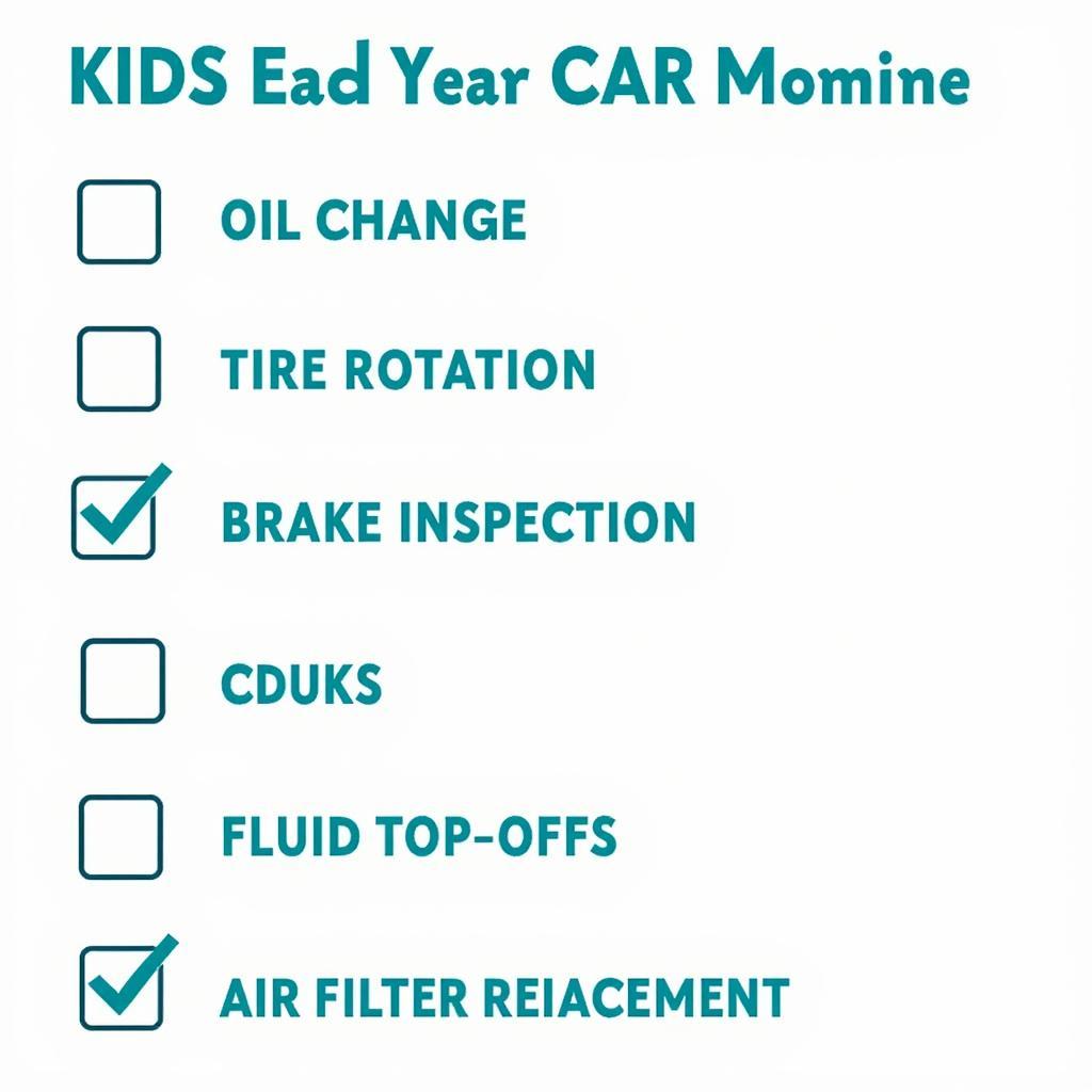 Regular Auto Service and Maintenance Checklist