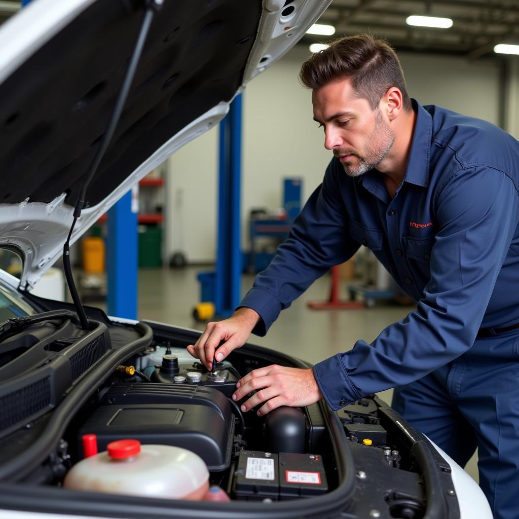 Regular Car Maintenance Check by Mechanic