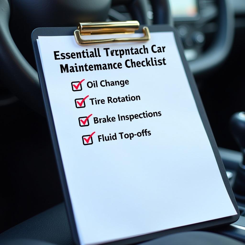 Regular Car Maintenance Checklist