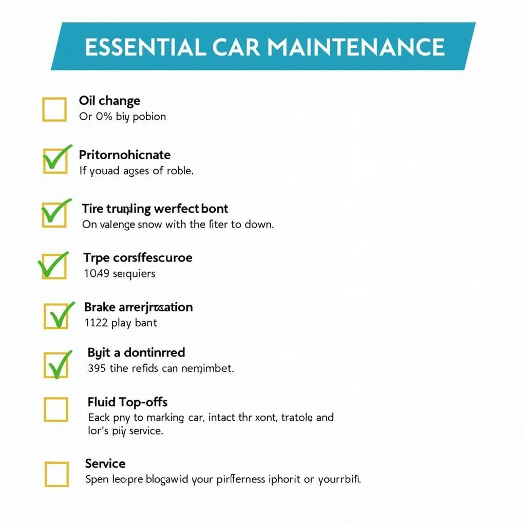 Regular Car Maintenance Checklist