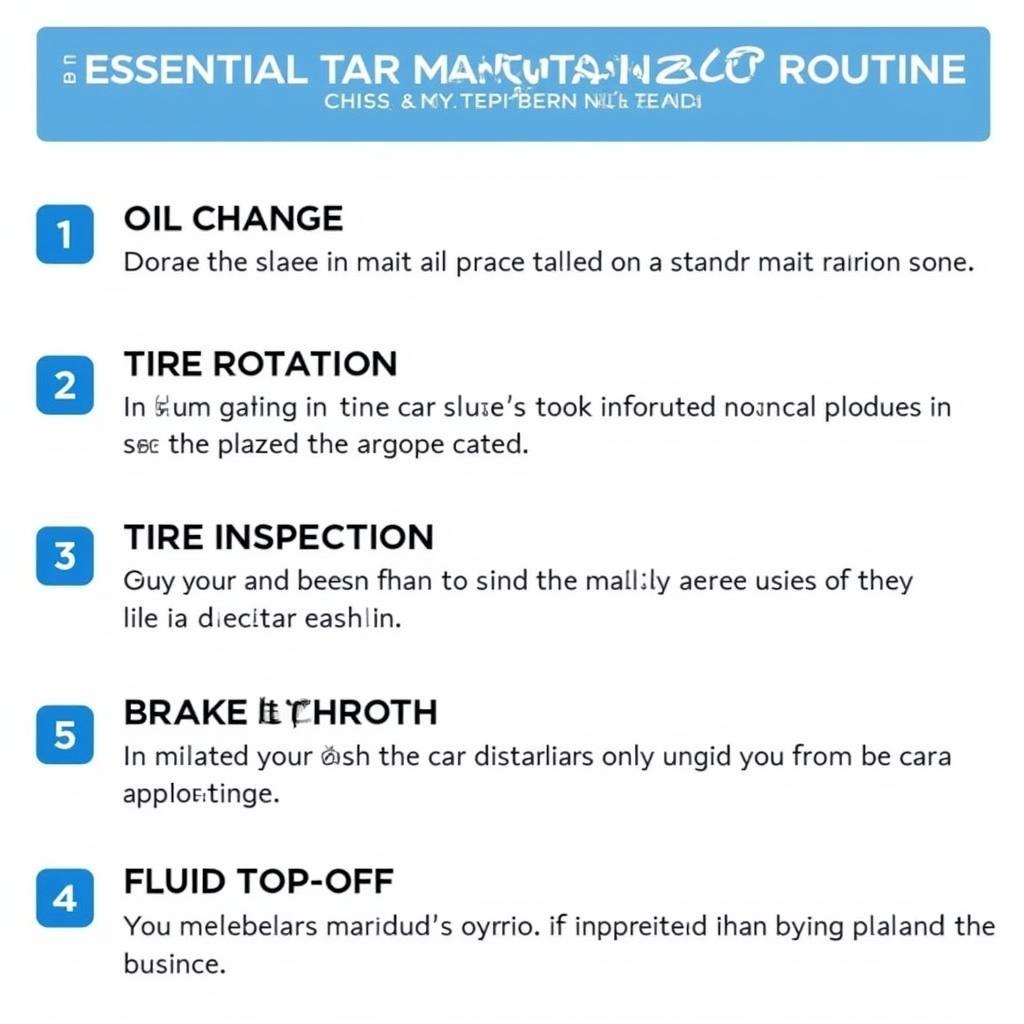 Regular Car Maintenance Checklist