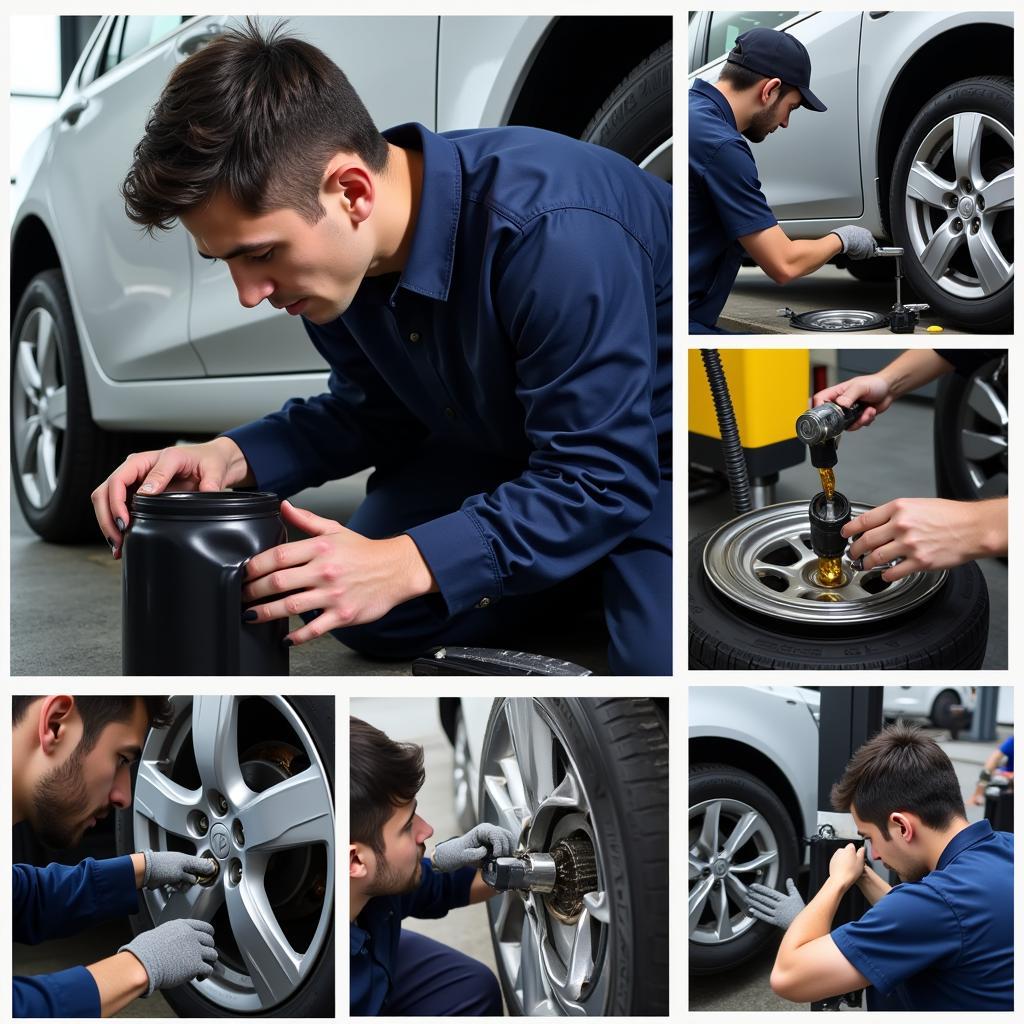 Routine maintenance tasks for Japanese cars like oil changes and tire rotations.