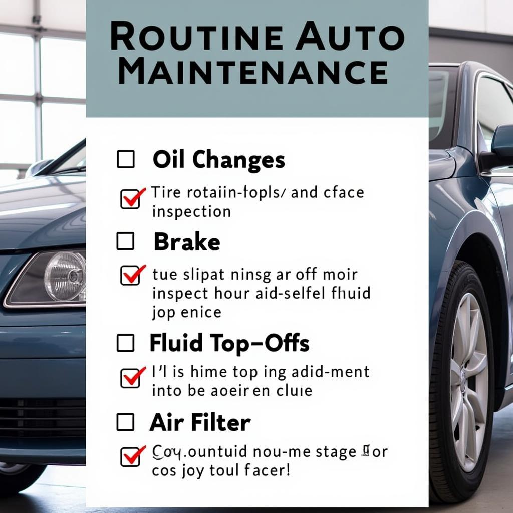 Routine Auto Maintenance Checklist