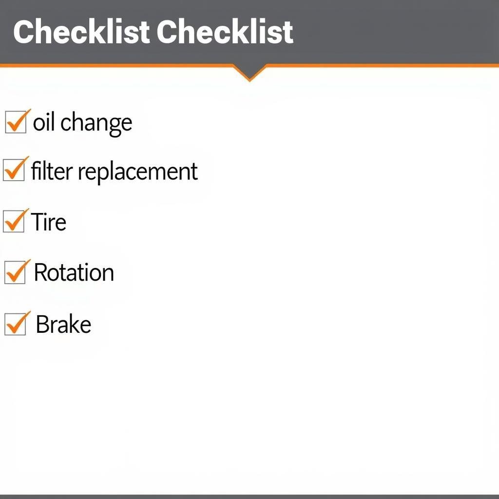 Routine Euromotive Auto Service Checklist