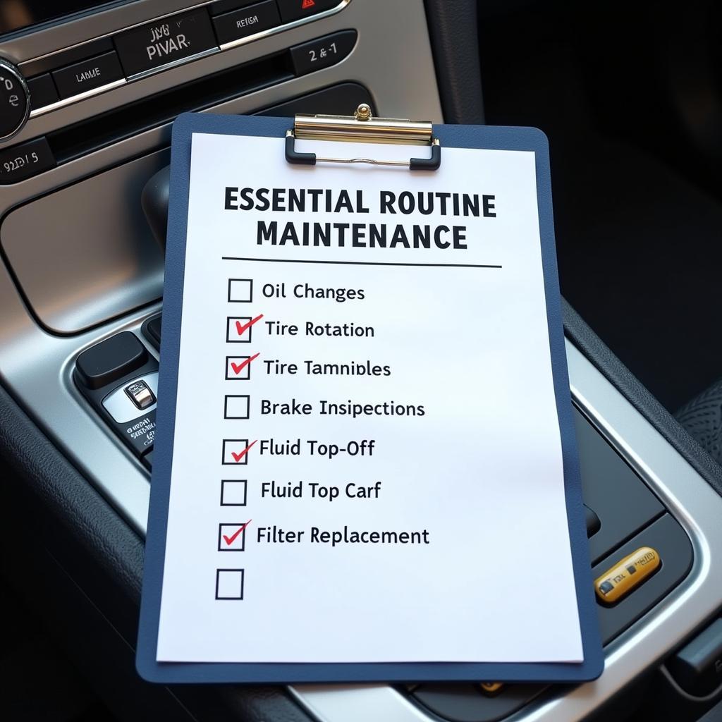 ADA Auto Service Routine Maintenance Checklist