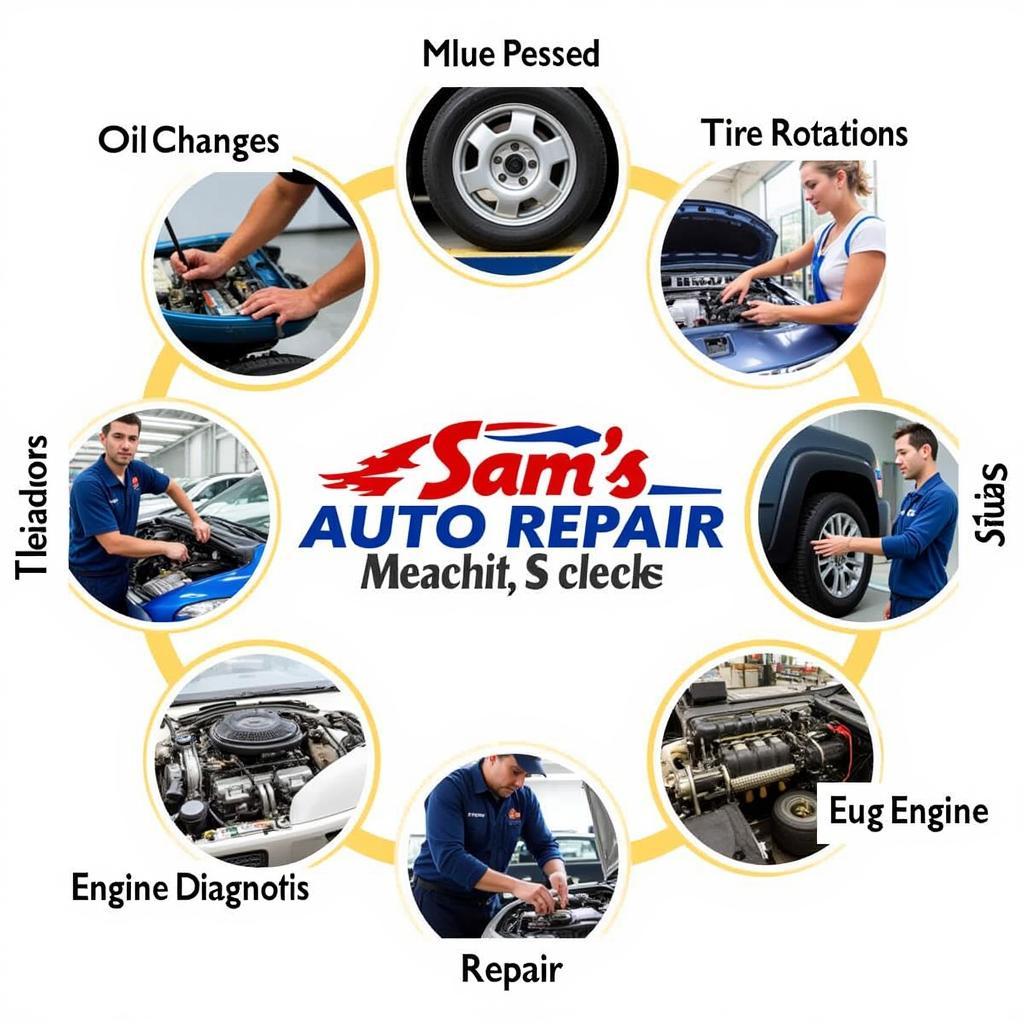 Various Sam's auto repair services options available for car owners.