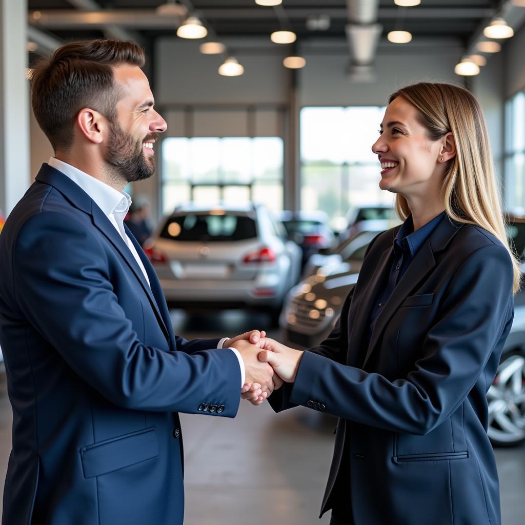 Satisfied Customer at Auto Service Centre Near Lotte