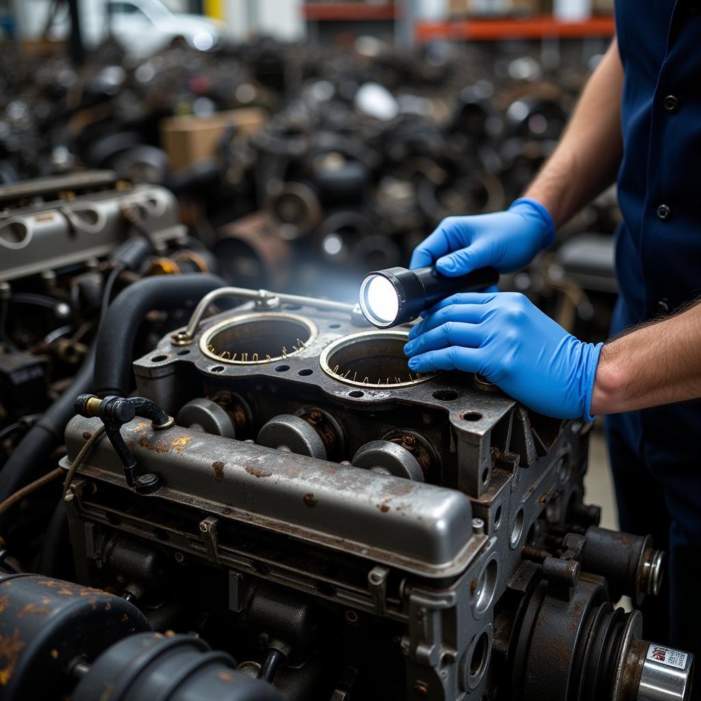 Finding an Engine in a Self-Service Auto Parts Yard