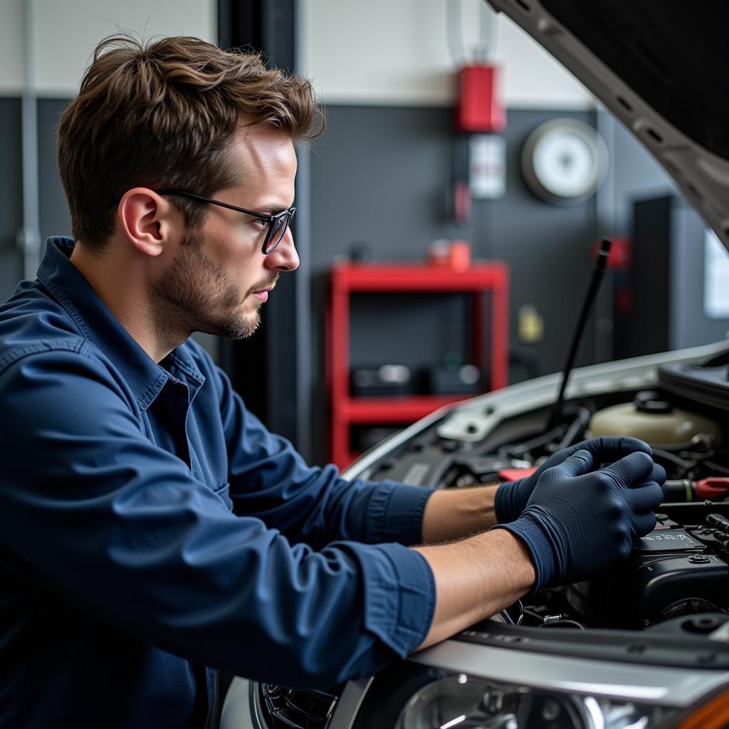 Service Street Auto Repair Knoxville Mechanic Working