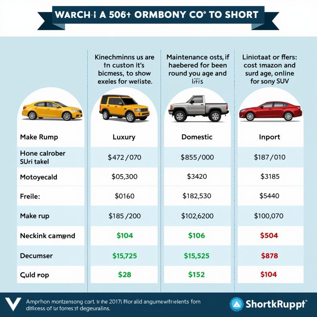 Auto Service Costs in Short Pump by Vehicle Type