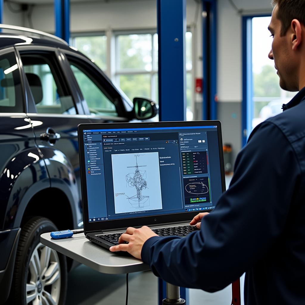 Modern Diagnostic Equipment at an Auto Service Centre in Southport