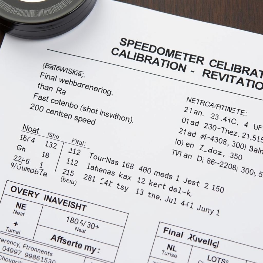 Speedometer Calibration Report