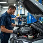 Star Auto Service Technician at Work