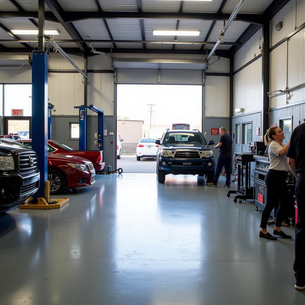 Modern Auto Service Shop Interior in Taft, TX