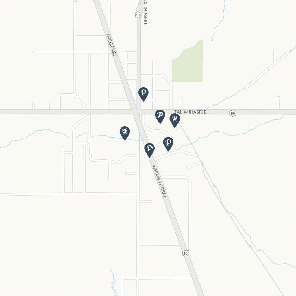 Map of auto service locations on West Tennessee St, Tallahassee