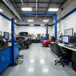 Modern and Clean Auto Mechanic Shop Interior in Toledo