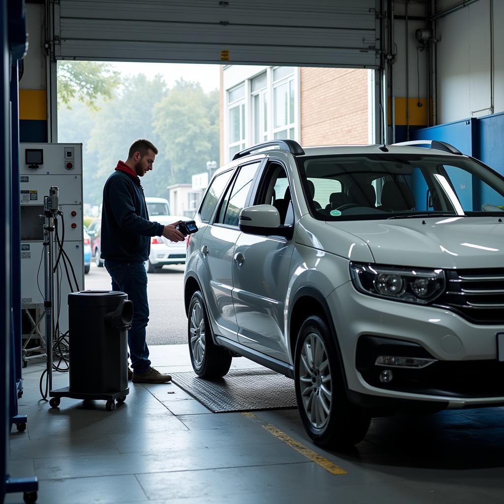 MOT Testing Centre in the UK