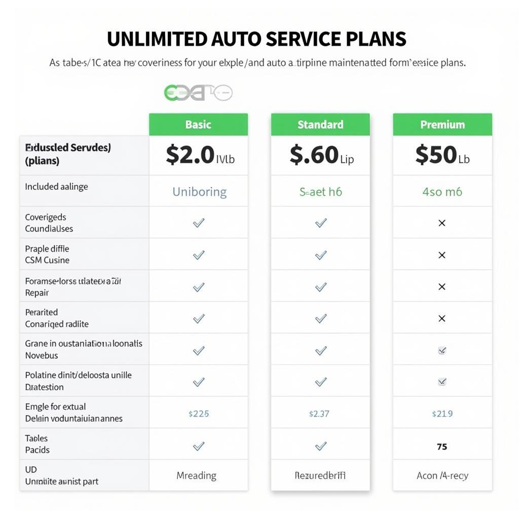 Comparing Different Unlimited Auto Service Plans