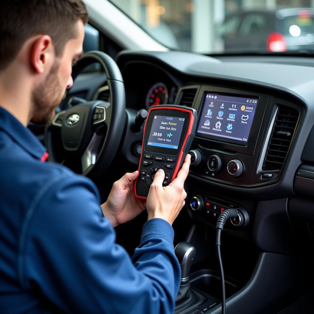 Car Diagnostic Tool in Use