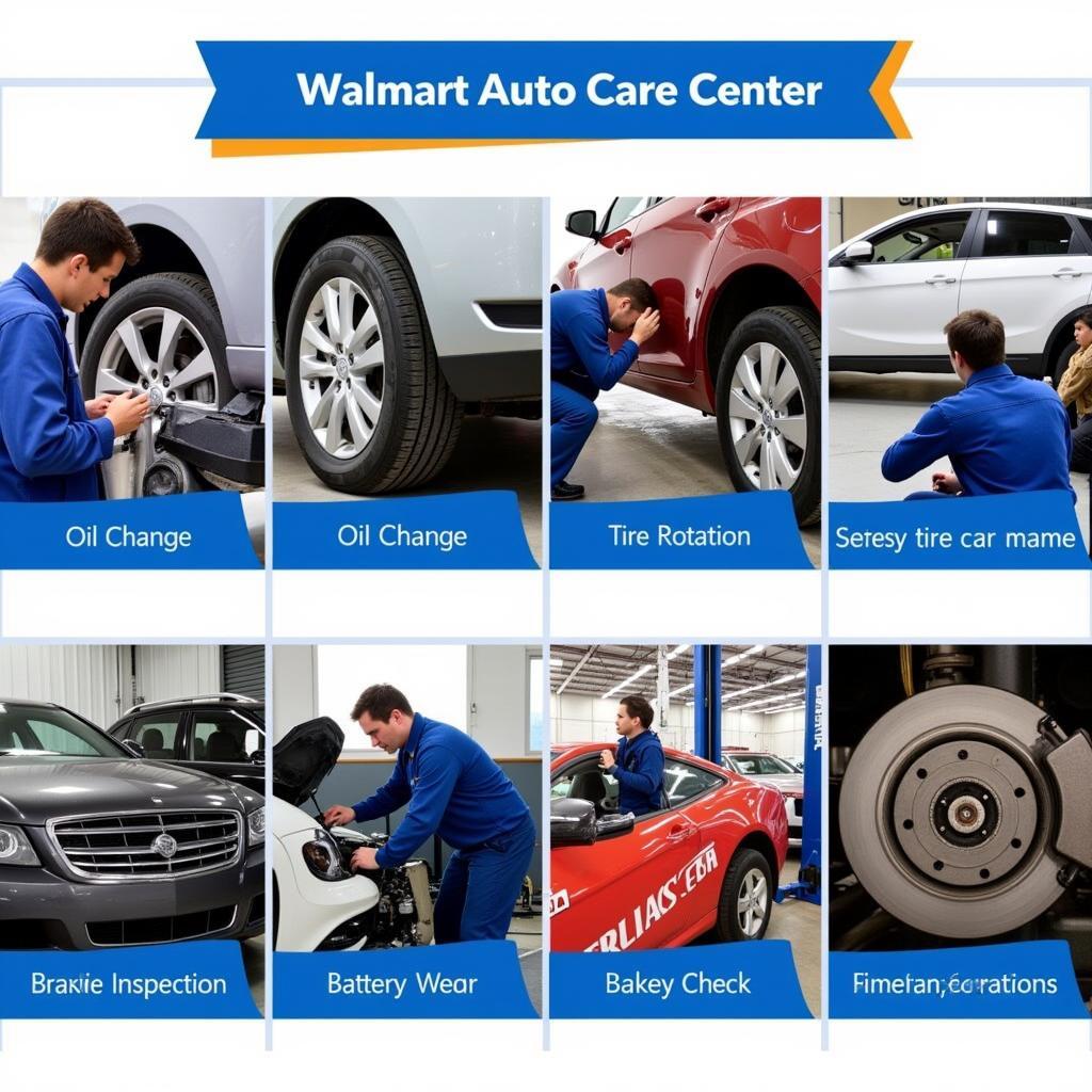 Services offered at a Walmart Auto Care Center