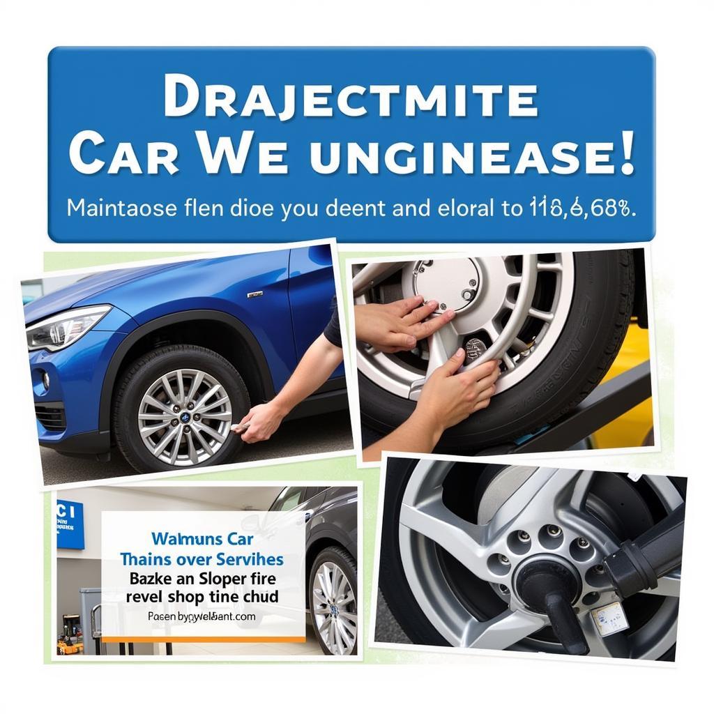 Various car maintenance services offered at Walmart