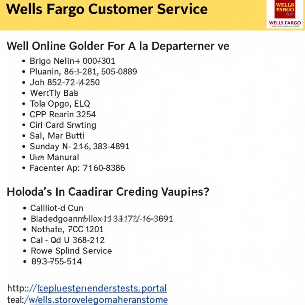 Wells Fargo Auto Customer Service Contact Information