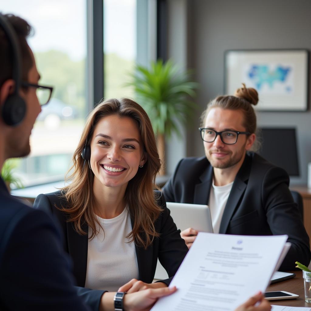 AAA Customer Service Representative Assisting a Client