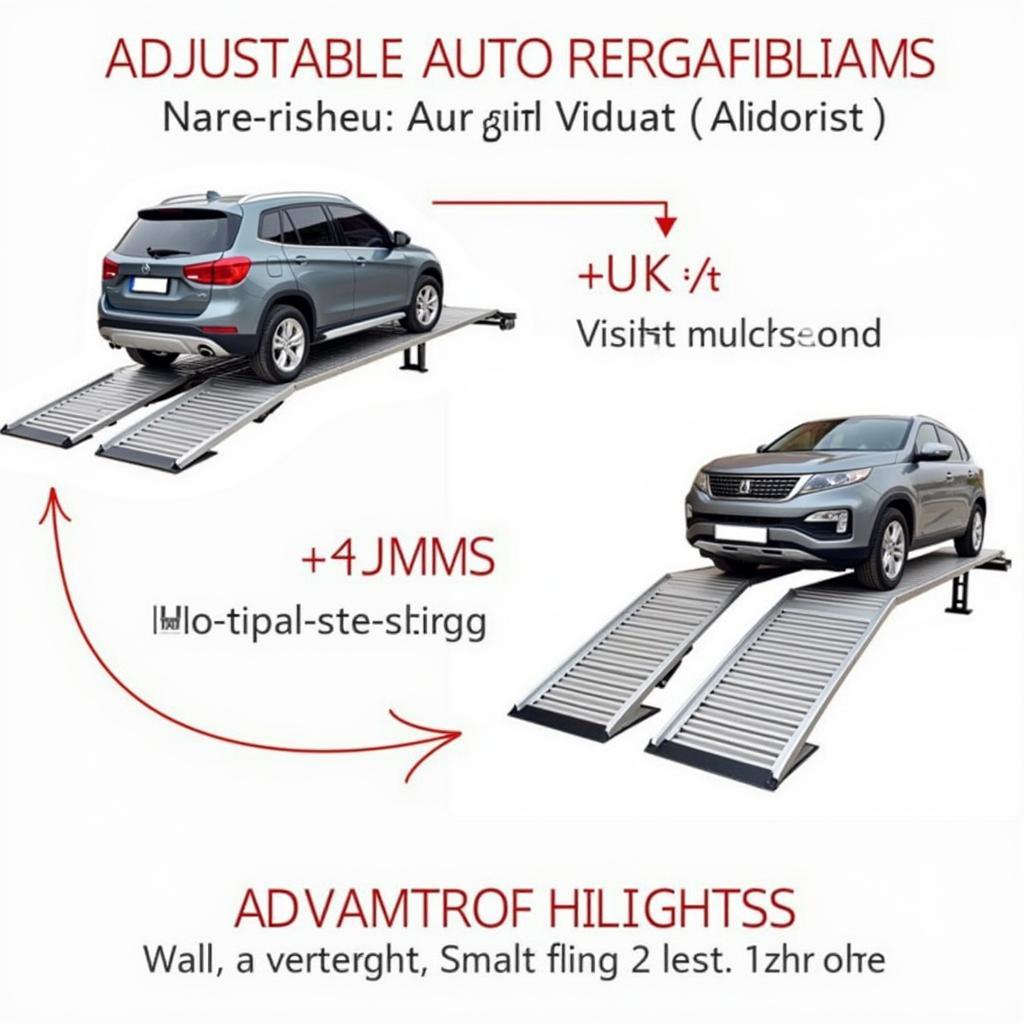 Adjustable Aluminum Auto Service Ramps